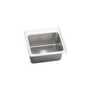 Elkay Lustrous Highlighted Satin 1-Bowl Topmount Kitchen Sink with Center Drain 