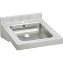 19 in. Wall Mount Rectangular Stainless Steel Bathroom Sink in Buffed Satin