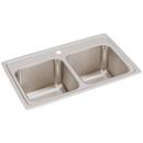 1 Hole Stainless Steel Double Bowl Self-rimming or Drop-in Kitchen Sink in Lustertone