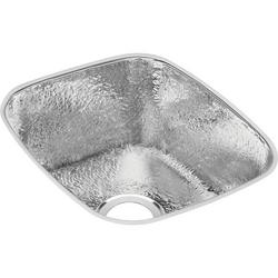 16 x 18 in. Undermount Stainless Steel Bar Sink in Hammered Mirror