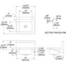 Elkay Stainless Steel Wall Mount Push Button for Drinking Fountain ADA Kit 