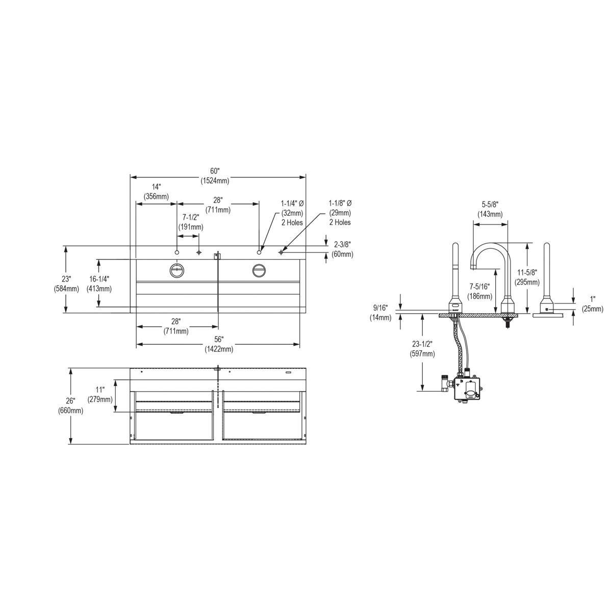 Elkay Buffed Satin Stainless Steel Scrub Sink Package 