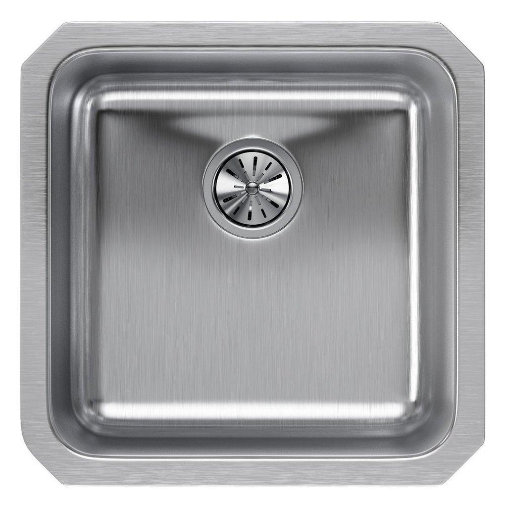 Elkay Lustrous Satin 18-1/2 x 18-1/2 in. Undermount Stainless Steel Bar Sink 
