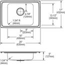 Elkay Lustrous Satin 22 x 22 in. Stainless Steel Single Bowl Drop-in Kitchen Sink in Lustrous Satin 