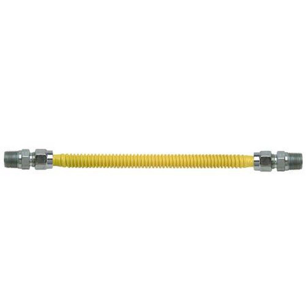 BrassCraft Yellow 3/8 x 1/2 in. MIP x FIP Gas Appliance Connector in Yellow 