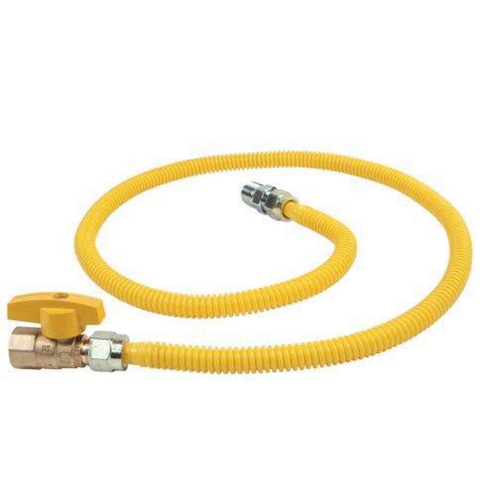 BrassCraft Yellow 1/2 in. MIP x FIP Gas Appliance Connector in Yellow 