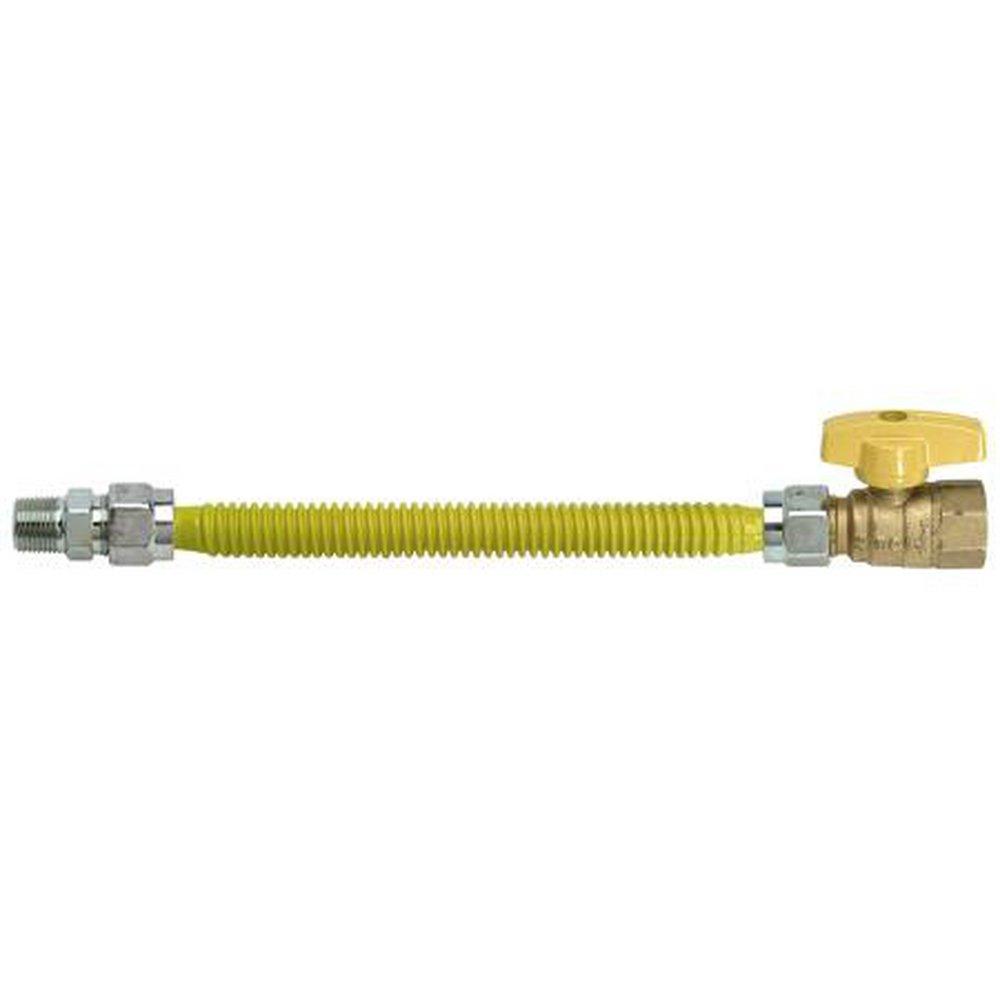 BrassCraft Yellow 3/4 in. MIP x FIP Gas Appliance Connector in Yellow 