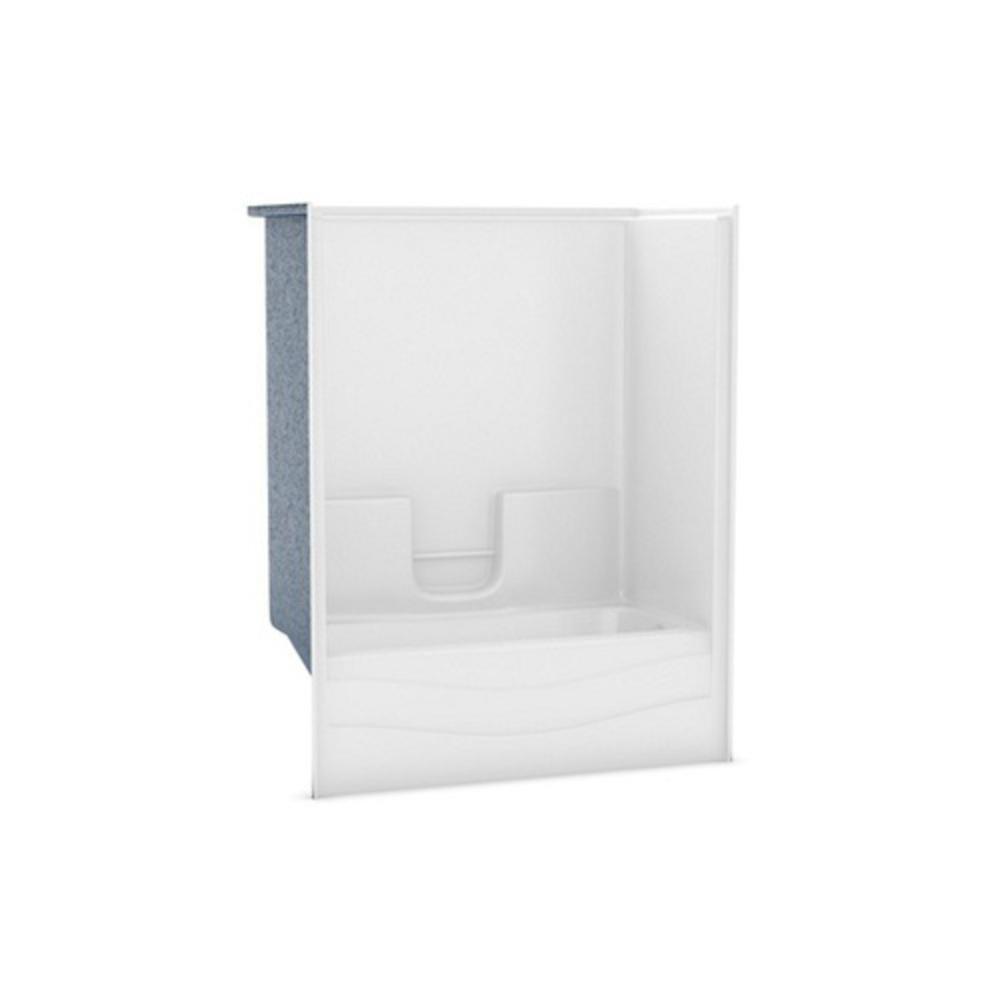Aker by MAAX White 60 x 30 in. Tub & Shower Unit in White 