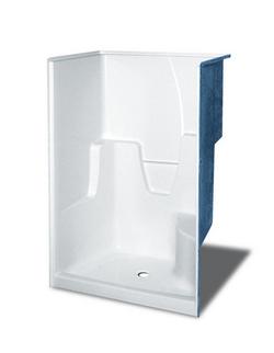 48-1/4 x 36 x 76-1/2 in. Alcove Shower Unit in White