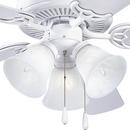 6-5/8 in. 60 W 3-Light Medium Fan Light Kit in White