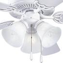 Progress Lighting White 6-5/8 in. 60 W 3-Light Medium Fan Light Kit 