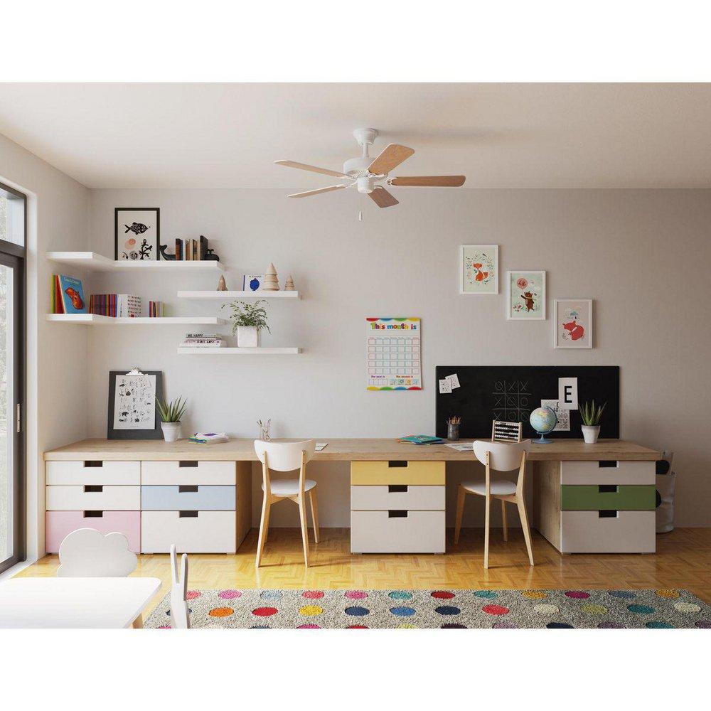 Progress Lighting White 42 in. 5-Blade Ceiling Fan 