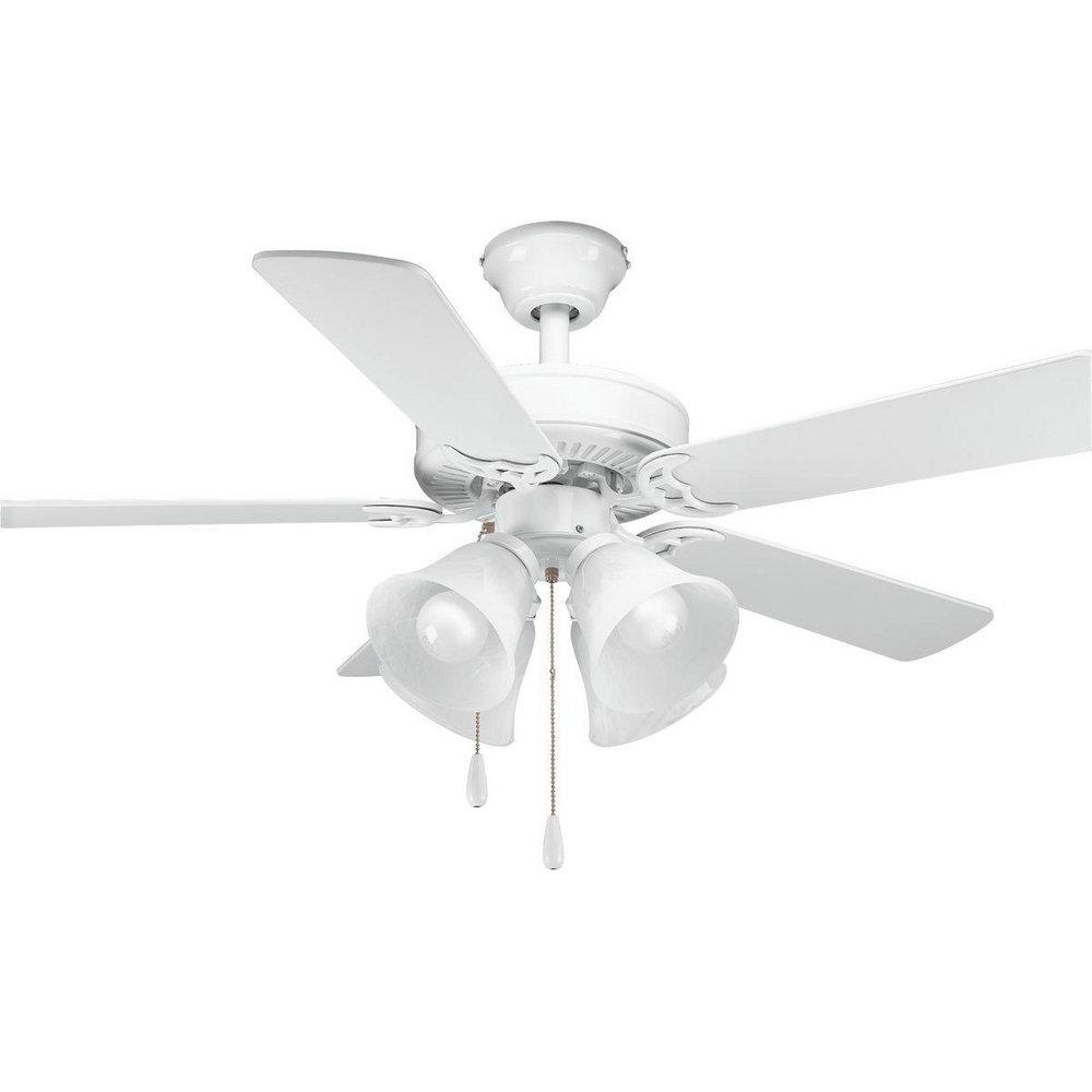 Progress Lighting White 42 in. 5-Blade Ceiling Fan 