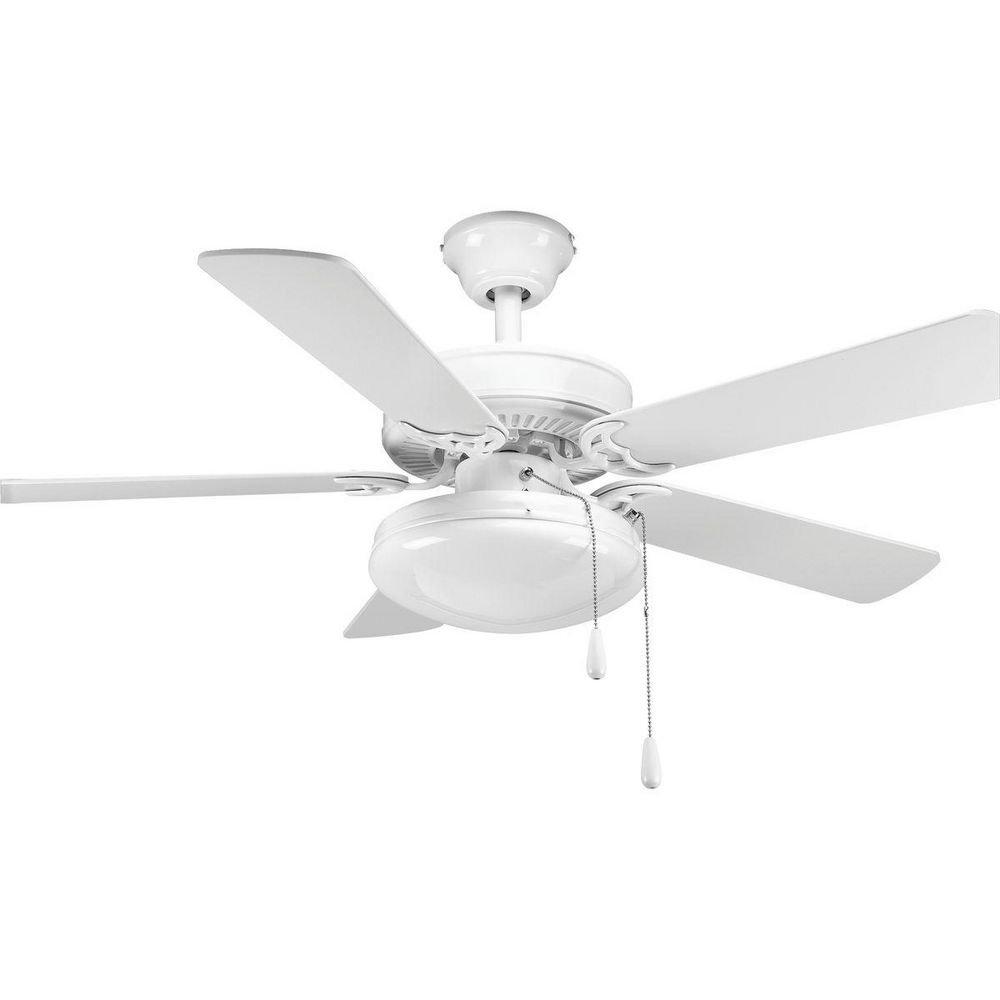 Progress Lighting White 42 in. 5-Blade Ceiling Fan 