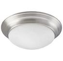 2 Light 60W CTC Fixture with Etched Alabaster Glass Brushed Nickel