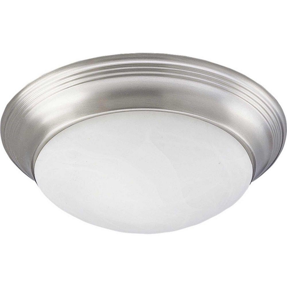 Progress Lighting Brushed Nickel 4-5/8 x 14 in. Close-to-Ceiling Light Fixture 
