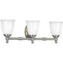 Progress Lighting Brushed Nickel 24-1/2 in. 100W 3-Light Vanity Fixture 