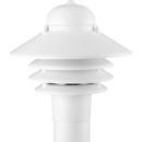 60W 1-Light Post Mount Lantern in White