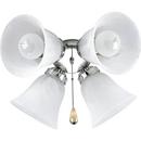 Progress Lighting Brushed Nickel 60W 4-Light Ceiling Fan Light Kit 