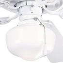 60W 1-Light Medium Fan Light Kit in White