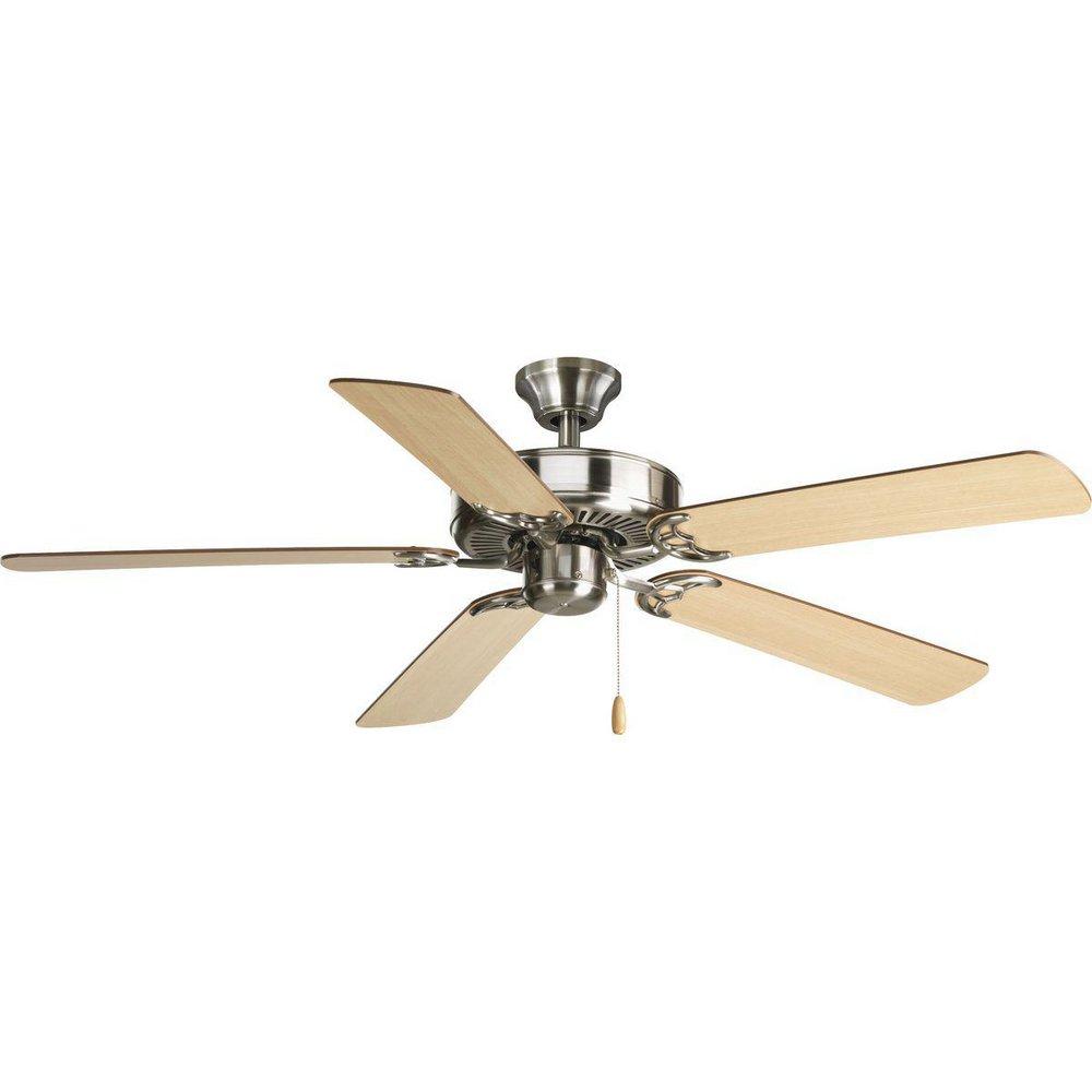 Progress Lighting Brushed Nickel 52 in. 5-Blade Ceiling Fan 
