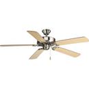Progress Lighting Brushed Nickel 52 in. 5-Blade Ceiling Fan 