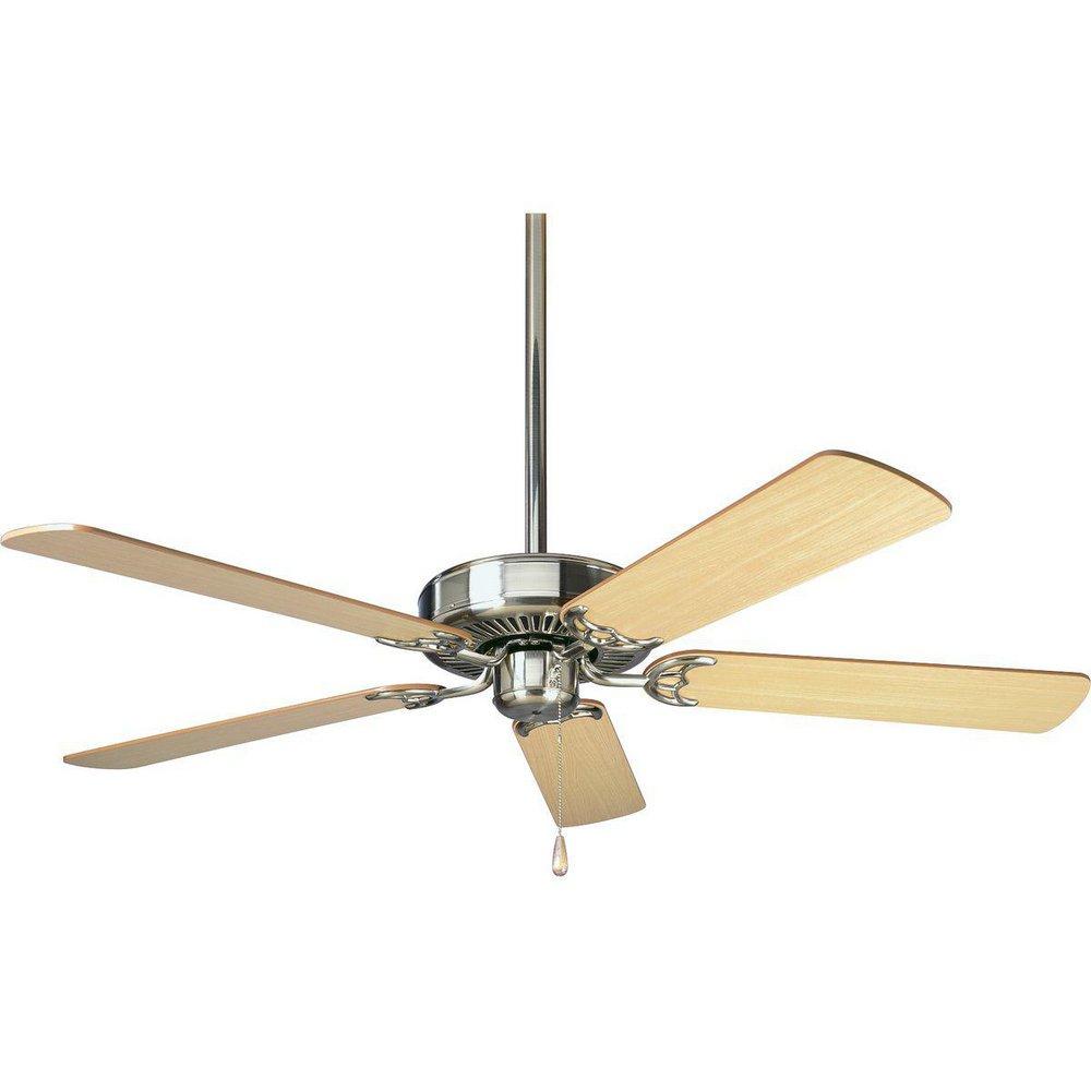Progress Lighting Brushed Nickel 52 in. 5-Blade Ceiling Fan 