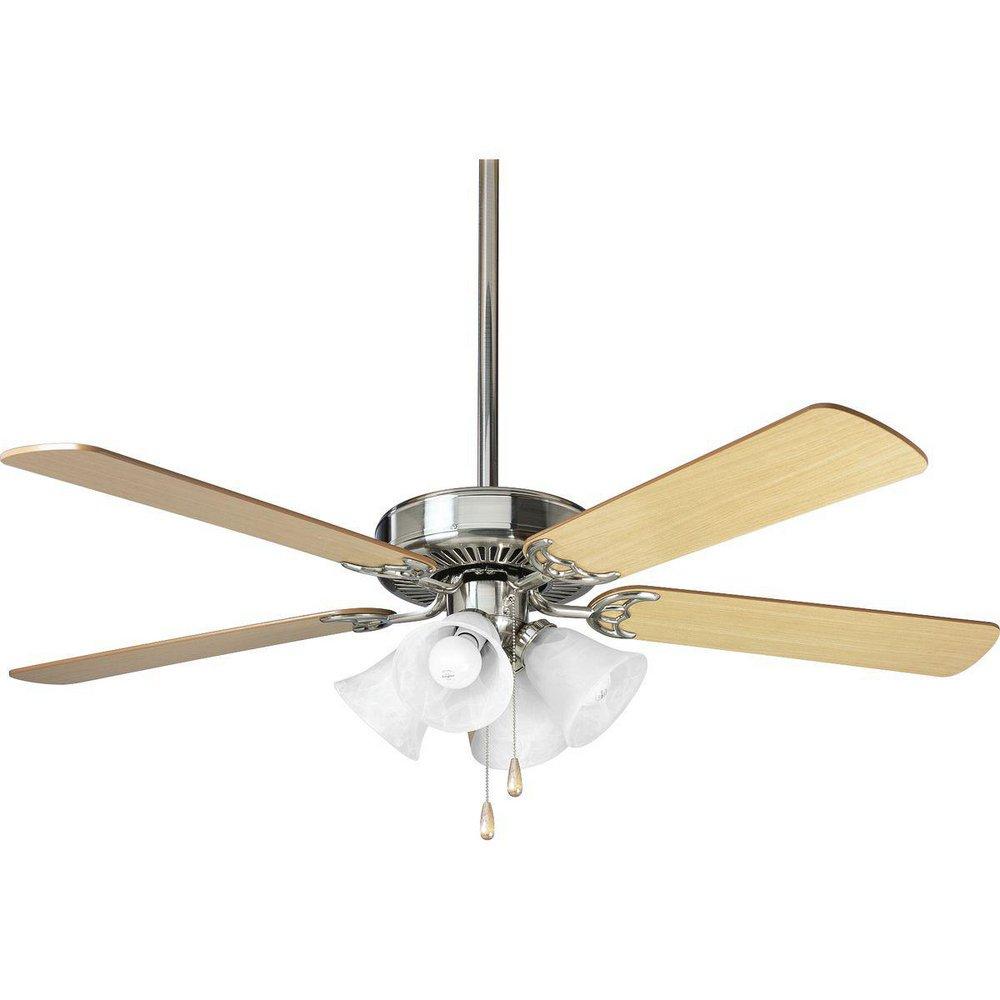 Progress Lighting Brushed Nickel 52 in. 5-Blade Ceiling Fan 