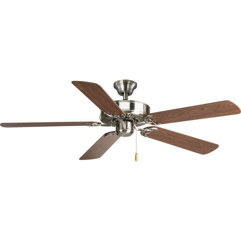 Progress Lighting Brushed Nickel 52 in. 5-Blade Ceiling Fan 