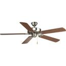 Progress Lighting Brushed Nickel 52 in. 5-Blade Ceiling Fan 