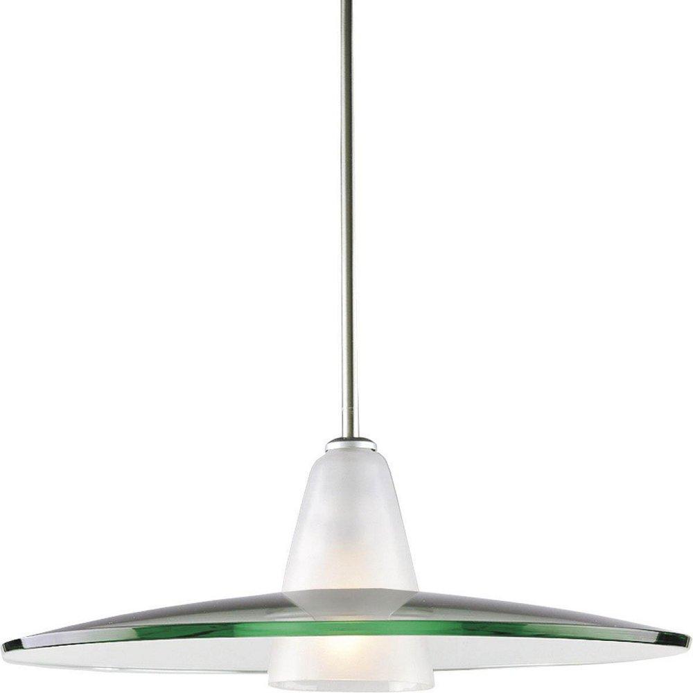 Progress Lighting Brushed Nickel 57-3/4 in. 150 W 1-Light Medium Pendant 