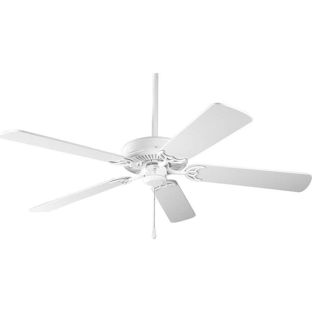 Progress Lighting White 52 in. 5-Blade Ceiling Fan 