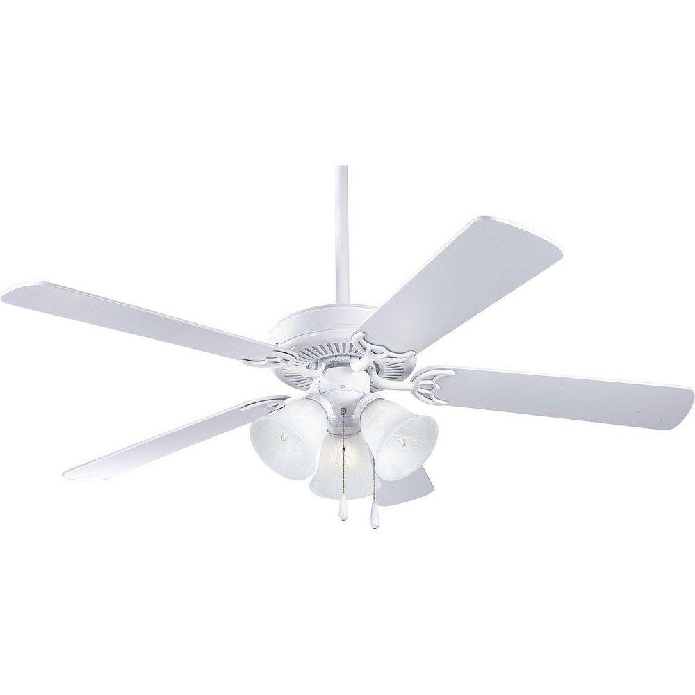 Progress Lighting White 52 in. 5-Blade Ceiling Fan 