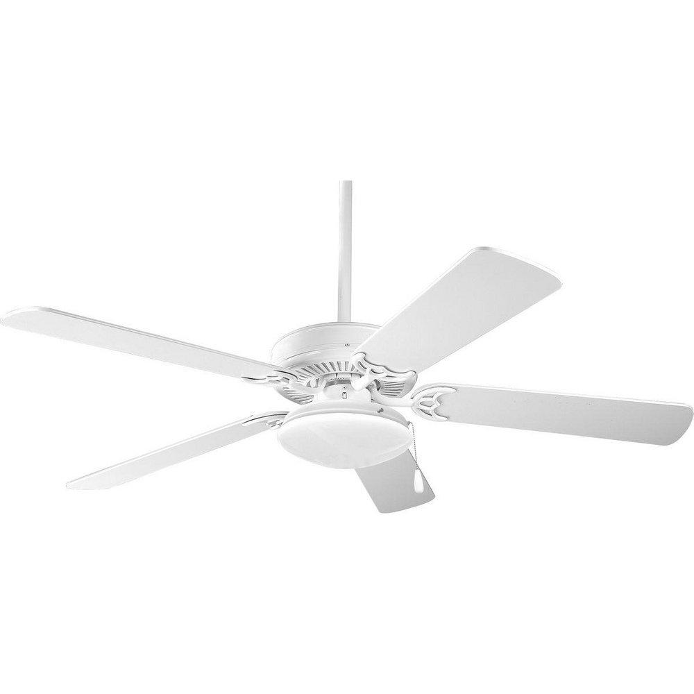 Progress Lighting White 52 in. 5-Blade Ceiling Fan 