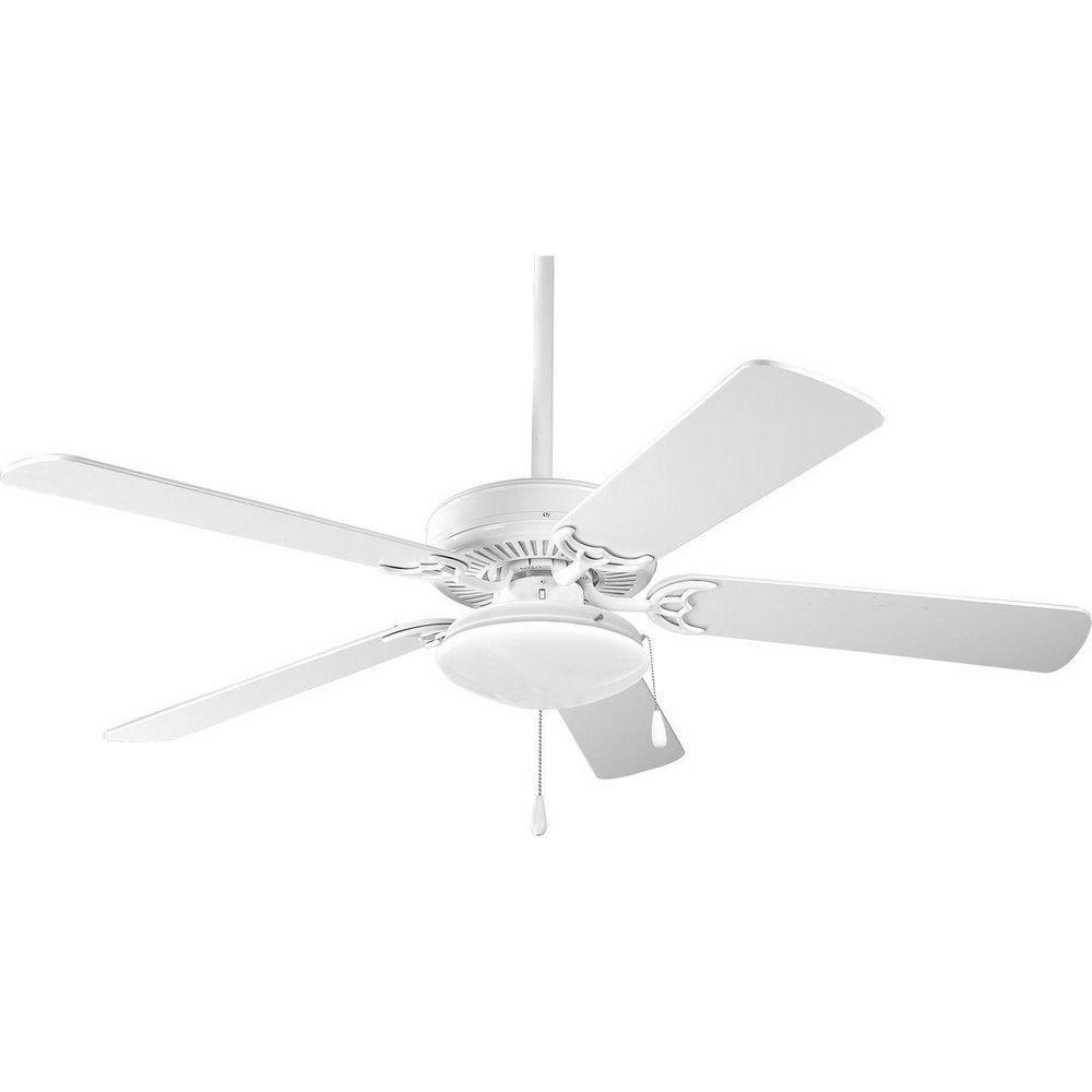 Progress Lighting White 52 in. 5-Blade Ceiling Fan 