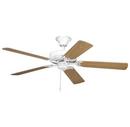 52 in. 5 Blade Fan with 3 Speed Reversible Motor and Reversible Blades White
