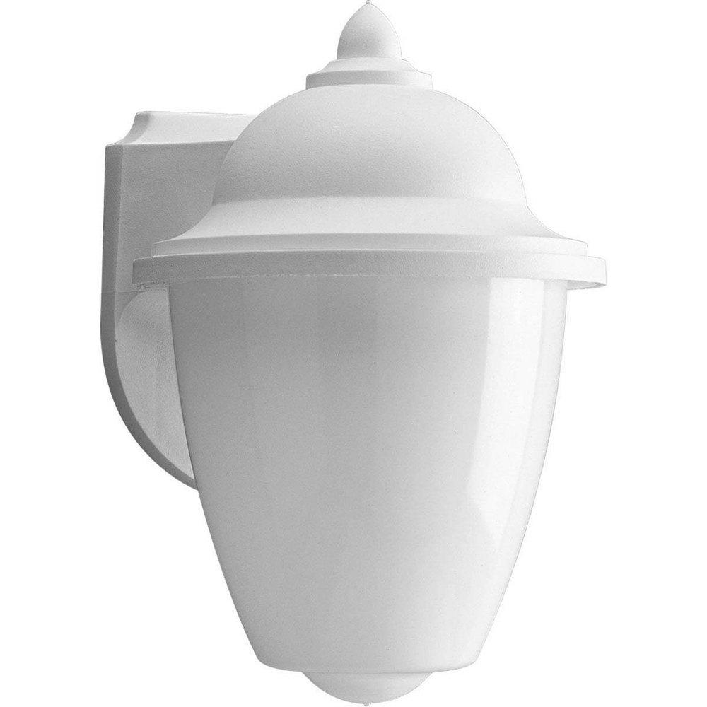 Progress Lighting White 6 in. 60 W 1-Light Medium Wall Lantern 