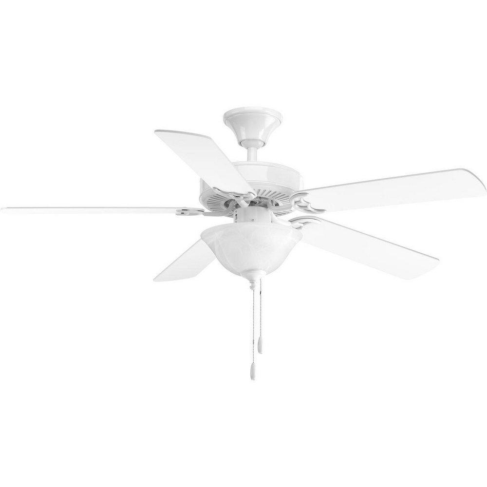 Progress Lighting White 52 in. 5-Blade Ceiling Fan 