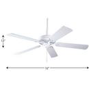 Progress Lighting White 52 in. 5-Blade Ceiling Fan 