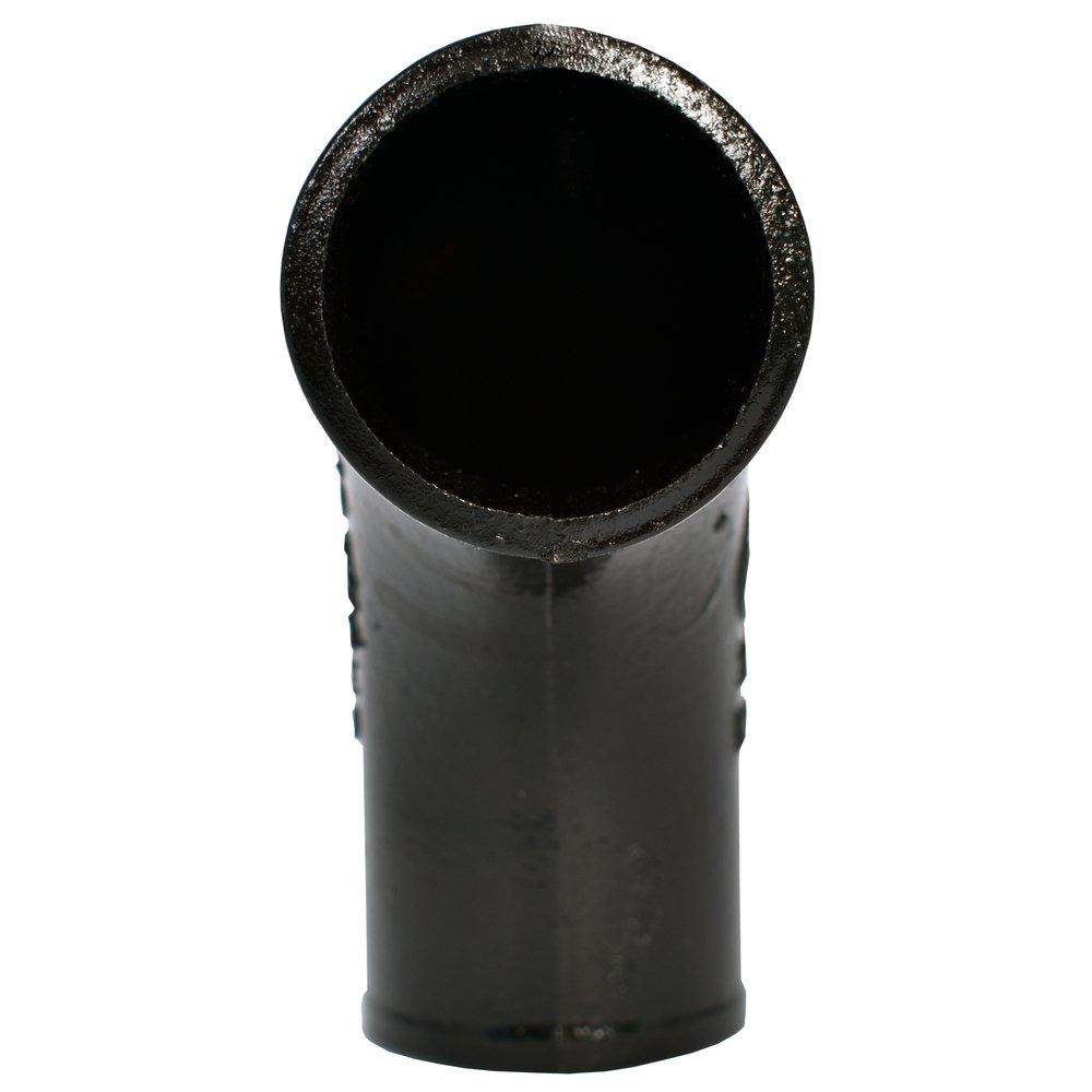 Black No Hub 90 Degree Cast Iron 1/4 Bend 