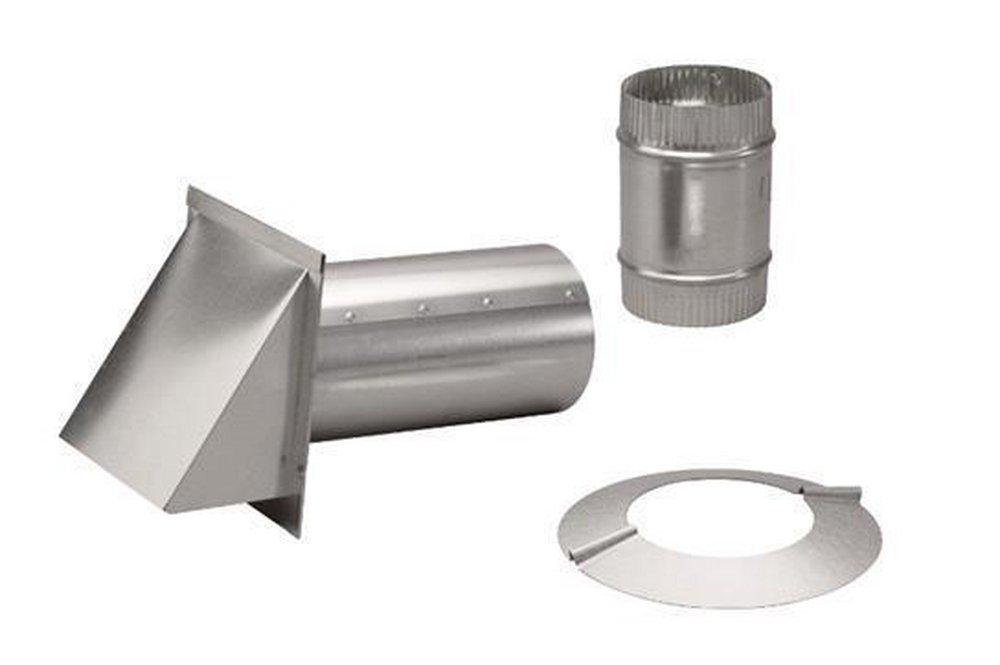 Broan Grey 8 in x 9 in x 6 in. Wall Vent Galvanized Steel 