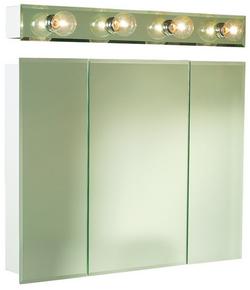 28-3/16 in. Recessed Mount Medicine Cabinet in Basic White