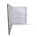 Jensen Basic White 16 x 20 in. Recessed Glass Mirror Door Molded Medicine Cabinet 