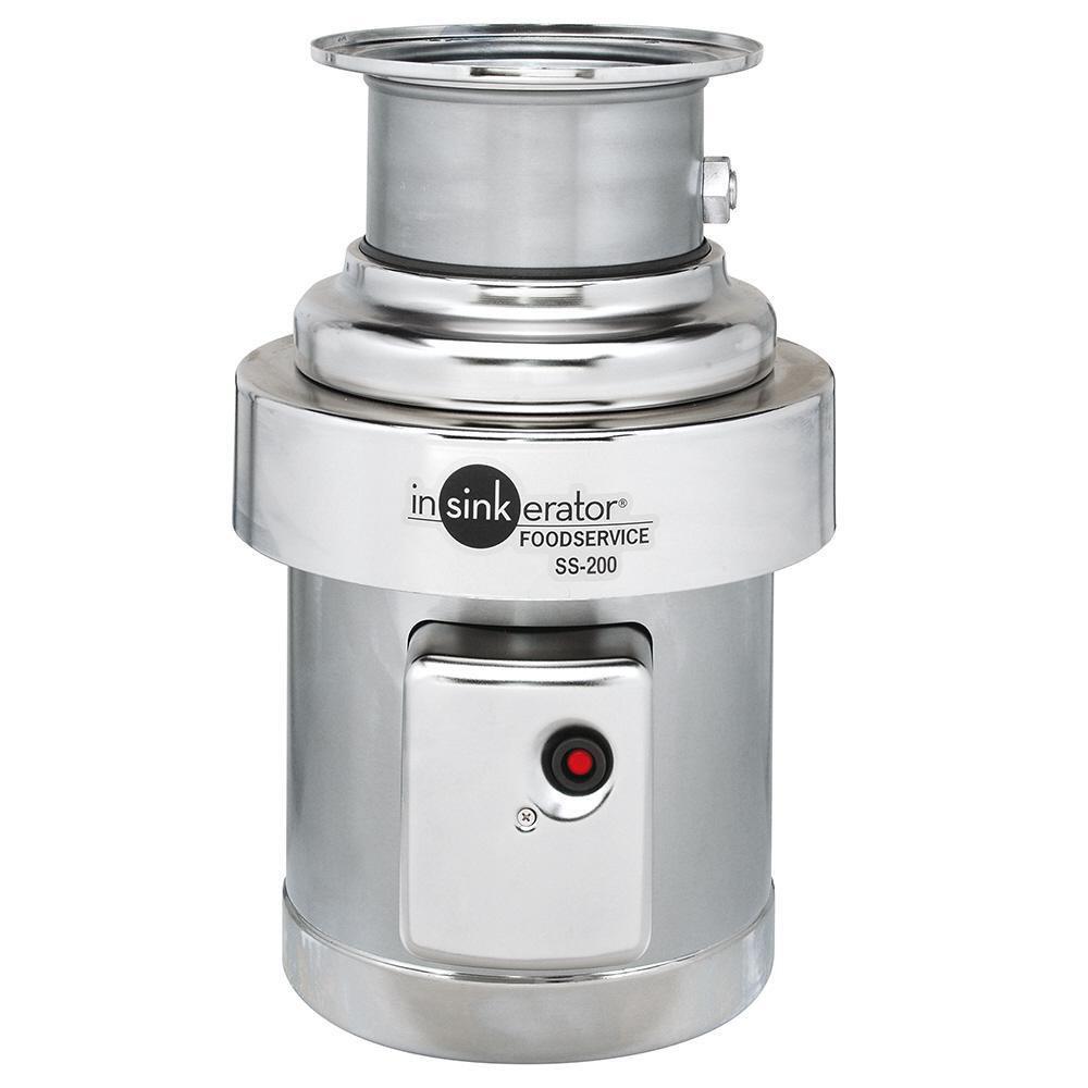 InSinkErator&reg; Chrome Plated/Stainless Steel Continuous Feed 1 Phase Commercial Garbage Disposal 
