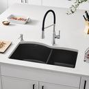 BLANCO Anthracite 33 x 22 in. 1 Hole Composite Double Bowl Dual Mount Kitchen Sink 