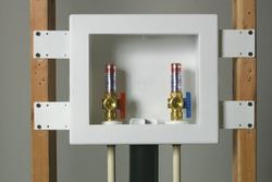 1/4-Turn Copper Washing Machine Outlet Boxes With Hammer Arrestors