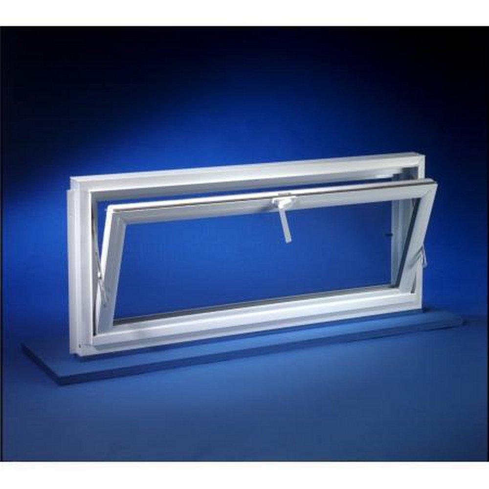 Duo-Corp 14 in. Vinyl Basement Window in White 