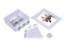 Oatey&reg; White Quadtro Washing Machine Outlet Box 