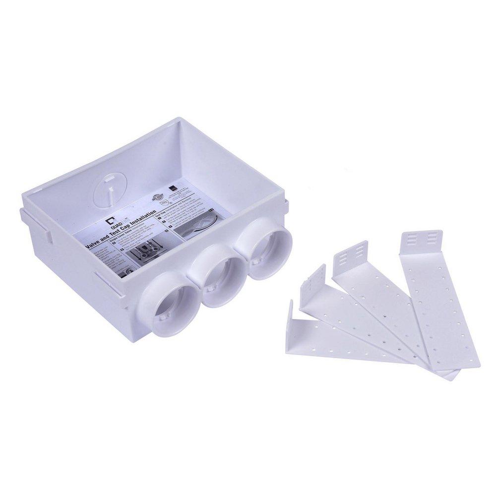 Oatey&reg; White 7-1/2 in. Washing Machine Outlet Box in White 