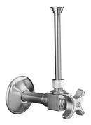 3/8 in Four Arm Handle Angle Supply Stop Valve in Brushed Chrome